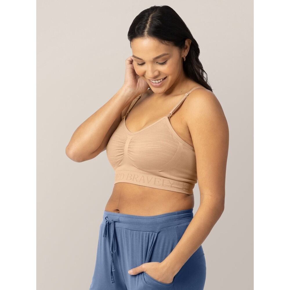 Kindred Bravely Size XXL Busty Sublime Pumping Nursing Hands Free Bra Beige Tan